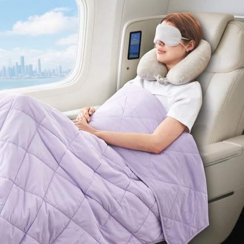Cozy Bliss Cooling Throw Blanket for Hot Sleepers 50"x70", Q-Max 0.4 Cooling Comfort, Cold Blankets for Night Sweats Sleeping, Ultra-Cool Lightweight Breathable Summer Blanket for Couch Bed, Purple - Thumbnail 4