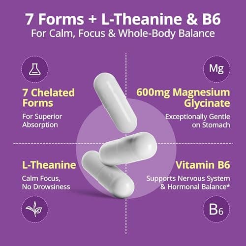 HojaSana 7-in-1 Magnesium Complex for Women for Sleep, 60 Vegan Capsules - Thumbnail 5