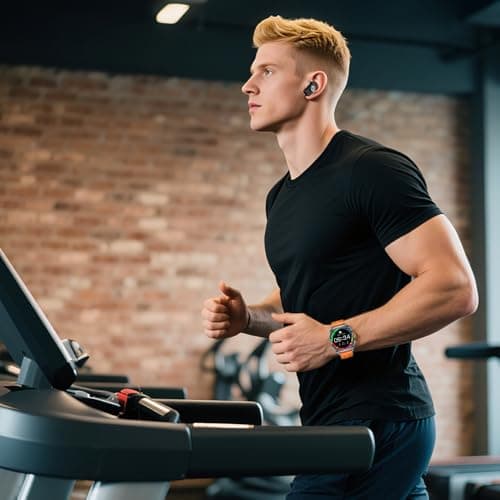 FANCHENGZI Smartwatch with Earbuds(Answer&Make Calls) IP67 Water Resistant Watch(2 Straps), Sports Watches 100+ Sports Modes (Cycling/Fitness/Hiking), DIY Watch Faces for Men Dad Husband (Silver) - Thumbnail 5