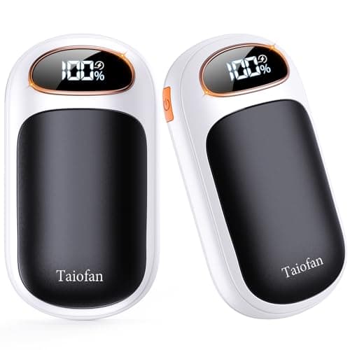 Taiofan Rechargeable Hand Warmer 2 Pack, LED Display & 4 Levels, Ultrathin Electric Hand Warmers Portable USB Pocket Heater Fits Gloves for Hunting Essentials, Camping, Raynauds, Gifts for Christmas - Image 1