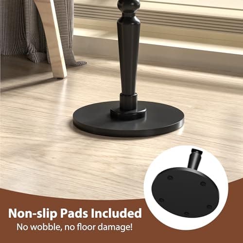 Round Side Table for Small Spaces - Small Accent End Table Nightstand with Solid Wood Top and Pedestal Leg - Modern Drink Table for Livingroom, Bedroom, Corners, Office - Thumbnail 6
