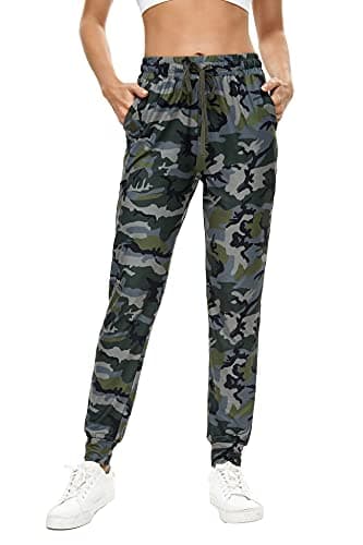 BATHRINS Women Tapered Joggers with Pockets – Casual Yoga High Waist Sweatpants - Image 1