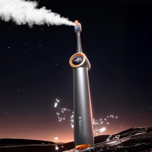 RANVOO AirJet™ [Max Jet Clean] [Vibrating & Flossing 2-in-1] Bubble Sonic Electric Toothbrush, Plaque Removal, White for Adult Protect Gum Teeth Clean Rechargeable Gift with 2 Soft Brush Heads Gray - Image 1