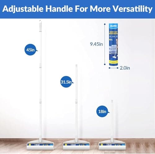 Large Lint Rollers for Carpet: Sticky Rollers for Floor DELOMO 9.45 in with 3 Extendable Handle, Long Handle Sticky Mop for Cleaning Carpets, Cars, Bedding, Couches, and Pet Hair - for Pet Homes - Thumbnail 6