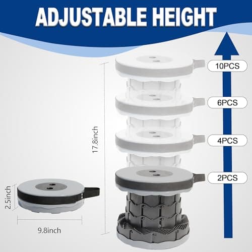 ALEVMOOM Upgraded Nylon Collapsible Stool with 500lbs Max Weight Portable Retractable Folding Telescoping Stools for Adults Chair for Outdoor Camping Fishing Hiking BBQ(Nylon Gray) - Thumbnail 3