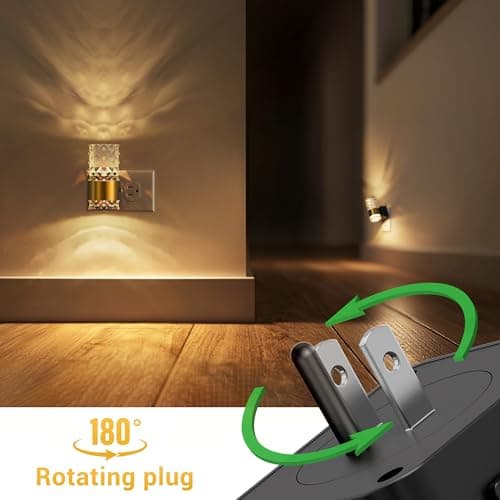 L LOHAS LED Night Light, Modern Night Lights Plug into Wall, 2 Pack 3000K Soft Warm 0-100LM Adjustable Nightlights,Automatic Nightlights Plug in with Dusk to Dawn Sensor for Room Bathroom Hallway - Thumbnail 5