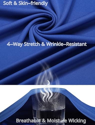 PINSPARK Moisture Wicking T Shirts for Men Multipack Active Gym Workout Tshirts Quick Dry Plain Undershirts Crewneck Tees - Thumbnail 5