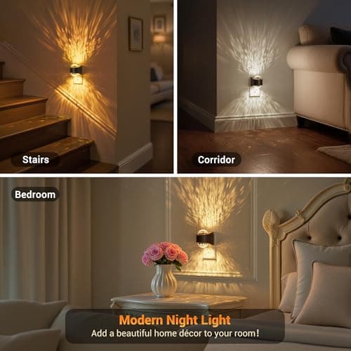 JandCase Night Lights Plug into Wall, Star Projector Night Light, 3CCT Automatic Galaxy Nightlight Plug in with Light Sensor for Bathroom Hallway Room Decor - Thumbnail 5
