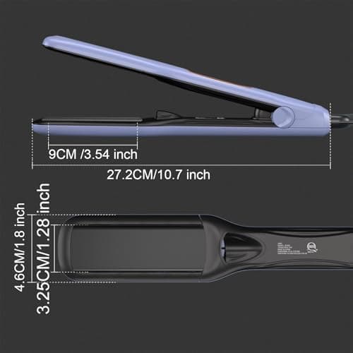 JINRI Hair Iron, Hair Brush, Pumped-Up Volume, Adjustable Temp, 360 ° Tail Rotation, Lasting Volume, for Short Or Thin Hair, Dual Voltage (100-240V), Volumizing Hair Iron, Purple, 1.28 inch - Thumbnail 2