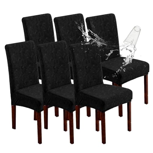 YUEANG Waterproof Dining Chair Covers, Chair Covers for Dining Room Stretch Parsons Chair Slipcover, for Dining Room Kitchen Chair Protector Cover, Removable, Washable - Image 1