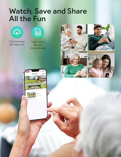 Osoeri Bird Feeder with Camera, Camera Bird Feeder for Outside, Solar-Powered, Smart AI Identify Birds, Auto Capture Video & Instant Arrival Alert, Ideal Gift for Family and Birdlover - Thumbnail 5