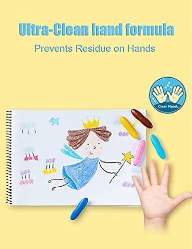 YPLUS Peanut Crayons for Kids, 12 Pastel Colors Washable Toddler Crayon, Non-Toxic Baby Crayons for Ages 2-4, 1-3, 4-8, Coloring Art Supplies - Thumbnail 4