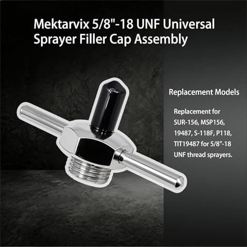 Mektarvix 5/8-18 Spot Filler Cap Sprayer parts Replacement for 19487, TIT19487, SUR-156, MSP156, S-118F, P118, Compatible with Sprayer Vaper 19419 19421 19423 19425 19428, Sure Shot Model A, 1 Pack - Thumbnail 2