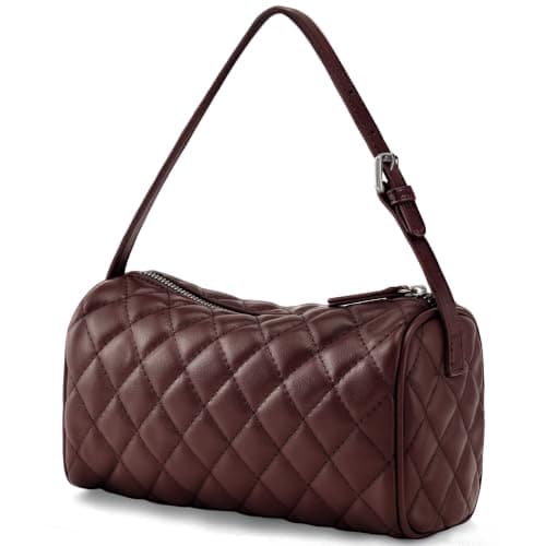GEMIU Barrel Handbags For Women Barrel Purse Womens Hobo Barrel Bags Crossbody Purses With Adjustable Strap（Brwon） - Image 1
