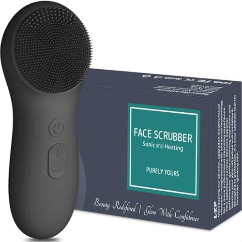 LZP Silicone Face Scrubber, Electric Facial Cleansing Brush with 6 Speeds Vibration Technology, Rechargeable & Waterproof Exfoliating Scrub Brush for Cleansing and Massaging, Men Women - Image 1