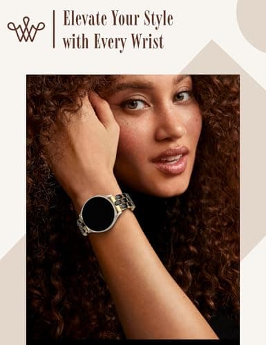 Wearlizer Metal Bracelet Compatible with Samsung Galaxy Watch 7 Band 6 5 4 Active 2 FE 40mm 44mm/Watch 6 4 Classic/5 Pro/3, 20mm Enamel Dressy Stainless Steel Strap for Samsung Watch Bands Women - Thumbnail 6