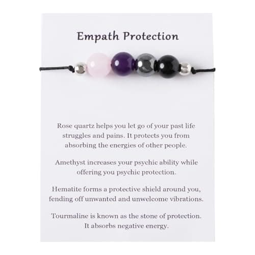 PNNY AMDA Protection Bracelets for Women: Black Obsidian Tourmaline Hematite Evil Eye Beaded Bracelets – Anxiety Bracelet for Women Men Courage Gifts - Image 1