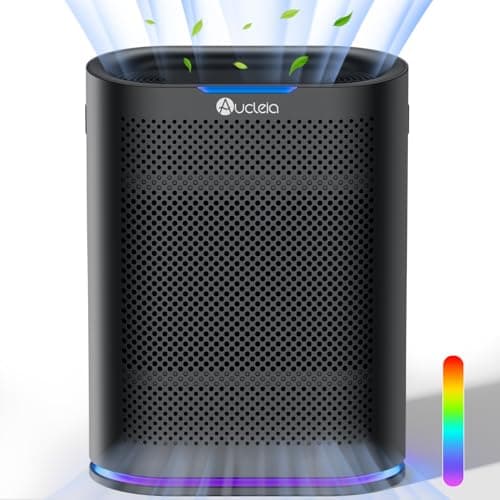Air Purifiers for Home Large Room Cover 2,100 Ft²,Home Air Purifier with Air Quality Monitor & Aromatherapy,Auto H13 Air Purifier Removes Pets Hair Dust Smoke Odor,with 7 Colors Light(Black) - Image 1