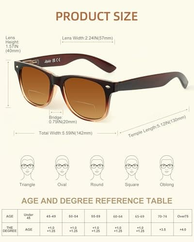 LADEESSE 3 Pack Bifocal Reading Sunglasses for Women, UV400 Sun Readers Glasses Spring Hinge Outdoor Sunglasses +1.00 - Thumbnail 2