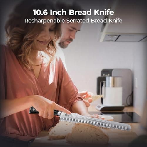 CoquusAid Kitchen Knives Set, 4 PCS Professional Chef Knife Set, Razor Sharp High Carbon Stainless Steel Knife Set, Ergonomic Handle Design, Ideal for Everyday Home Use, Perfect Gifts for Kitchen - Thumbnail 6