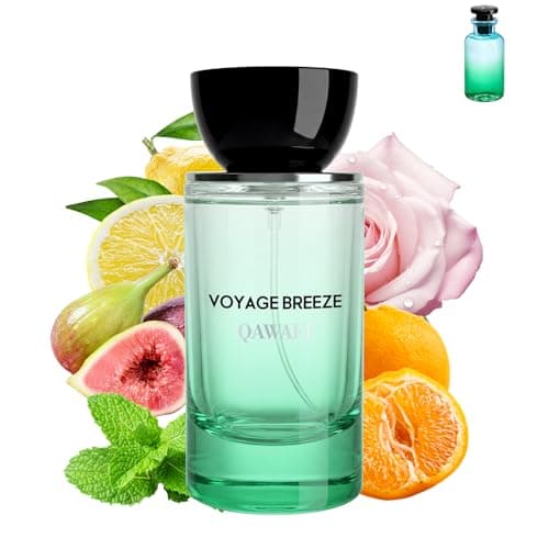 QAWAFI Voyage Breeze Unisex Eau de Parfum Spray, Fresh Citrus Mint and Juicy Fruit, Clean Skin Musk, Long Lasting Summer Spring Perfume Cologne, 50ml &1.7fl oz - Thumbnail 2