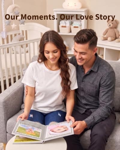 Custom Photo Book | 8x11" Hardcover Layflat with Glossy Waterproof Pages | 24 Premium Pages Holds 30-50 Photos (Up to 70 with Creative Layouts) | Wedding Album, Baby Memory Book, Scrapbook - Thumbnail 2