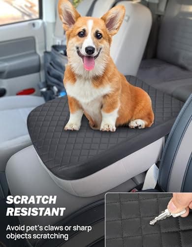 JOYTUTUS Center Console Cover Compatible with 2002-2012 Ram 1500 2500 3500 Jump Seat Console, Leather Arm Rest Armrest Cover for Car, Durable Middle Console Cover, Car Arm Rest Cover Replacement - Thumbnail 6