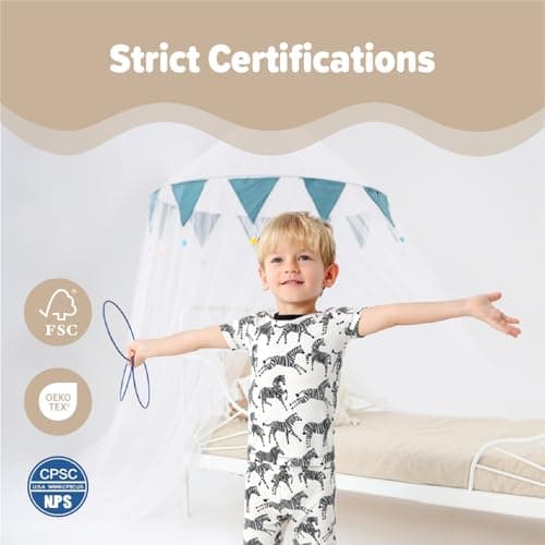 NewSeed Kids 2-Piece So Soft 2-Piece Playtime Set – Short Sleeve Crew Neck Top with Matching Leggings, Little to Big Kids (Zebras, 2-3Y) - Thumbnail 6