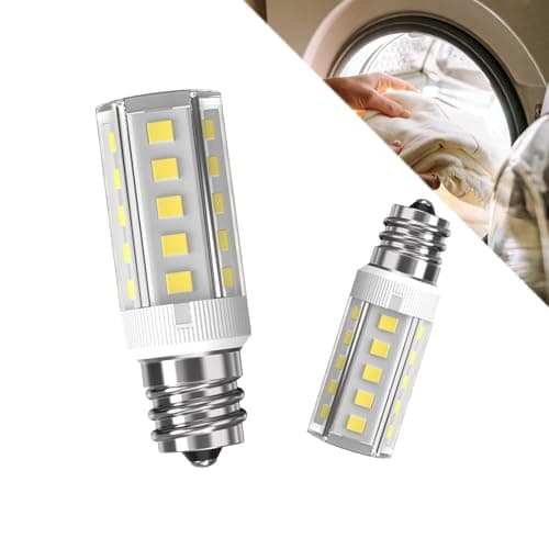 GARTO Dryer Light Bulb 120V 10W 25W Equivalent WE05X20431 WP22002263 Appliance LED Bulbs E12 5W 6000K White for Dryer Drum,Water Ice Dispenser,Refrigerators,Display Bulb-2pack. - Image 1