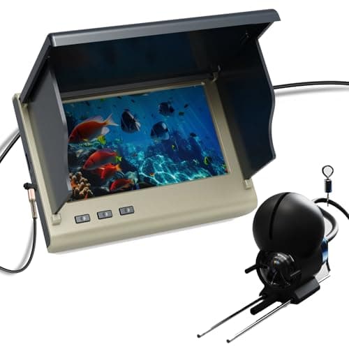 Underwater Fishing Camera, 220° Ultra-Wide 1080P HD Fishing Camera with 4.3" LCD & IR Night Vision, 5000mAh Battery & 100ft Cable for Ice Lake Boat Kayak Fishing - Image 1
