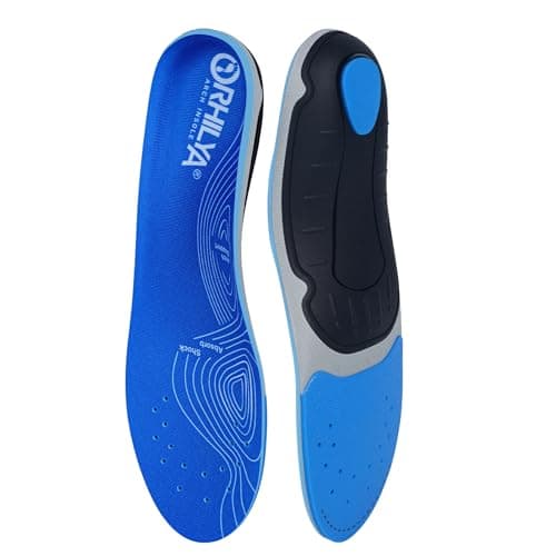 ORHILYA 240lbs+ Plantar Fasciitis Pain Relief Insole Men Arch Support Orthotic Insert Men Women,Comfort Heel Pain Flat Feet Work Boot Shoes Insole Standing All Day Size 12, 305MM - Thumbnail 6