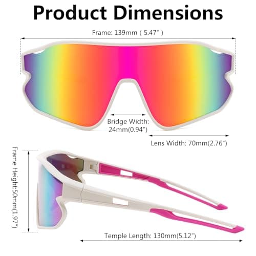FEISEDY Unisex Youth Sunglasses, Teens Baseball Tennis Sunglasses, UV400 Sports Boys Girls Cycling Shades B4064 - Thumbnail 5