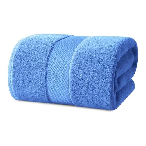 Infinitee Xclusives – Luxury Bath Sheets Towels – 1 Pack 600 GSM (35X70 Inches) – 100% Ring Spun Cotton Large Bath Towels for Bathroom (Eloquent Blue, Bath Sheets - Pack 1) - Image 1