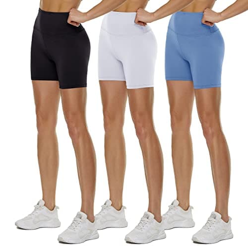 QGGQDD 3 Pack High Waisted Biker Shorts for Women – 3"/ 5"/ 8" Black Workout Yoga Compression Tummy Control Shorts for Running Clothing - Image 1