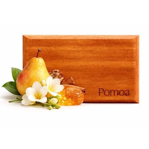 Wood Car Air Freshener — Refillable Solid Odor Eliminator with Premium Leather Visor Clip, North American Alder Wood Scent Square (Gilded Petals)