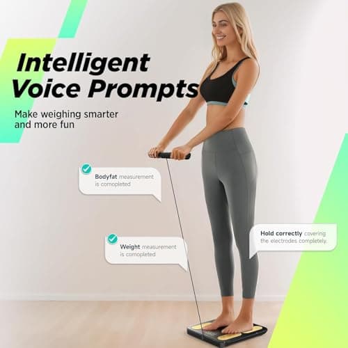 RunStar Scale for Body Weight and Fat, BMI Muscle Mass to 28 Body Composition, FSA&HSA Eligible Digital Bathroom Scales 8-Electrode with Voice Prompt High Accurate Bluetooth Weight Scale, Gold - Thumbnail 3