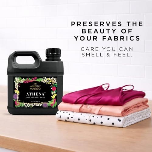 Honestly Margo Athena Luxury Laundry Detergent (32 oz, Pack of 1) – Laundry Detergent Scented with Amber Musk, Pink Pepper Perfume and Rose Perfume | Delicate Laundry Detergent, Liquid Soap, 11 Loads - Thumbnail 6