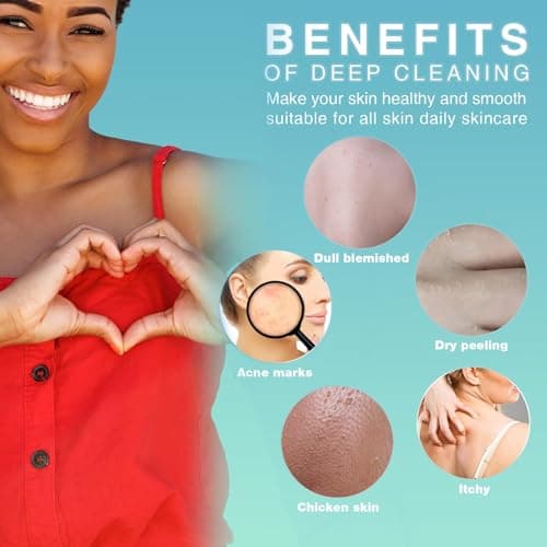 UJFQBH 6 Pieces African Bath Sponge African Net Long Net Bath Sponge Exfoliating Shower Body Scrubber Back Scrubber Skin Smoother,Great for Daily Use (Purple, Gray, Blue, Black, Brown, Green) - Thumbnail 5