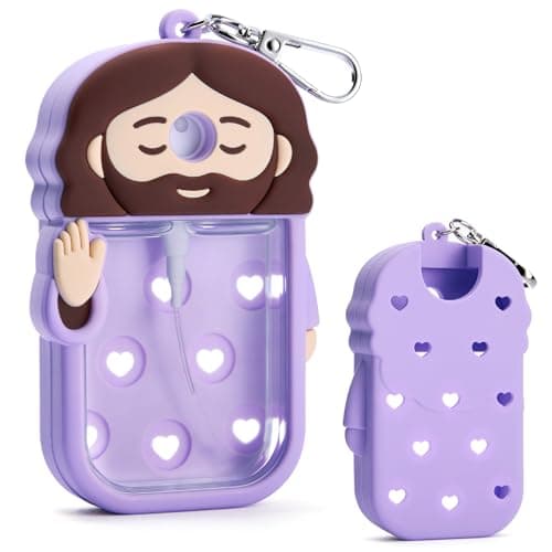 Cornholepyㅤ Silicone Case for Touchland Hand Sanitizer Spray with Keychain, Protective Case Compatible with Power Mist or Glow Mist 1 FL OZ/30ML for Touchland