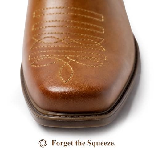 ArcBrothers Mens Cowboy Boots,Western Cowboy Boots for Men Casual Ankle Boots - Thumbnail 4