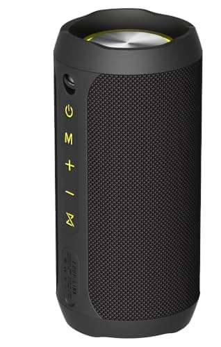 EDUPLINK Bluetooth Speaker, IPX7 Waterproof Portable Wireless Speaker with 20W Stereo Sound and Deep Bass, 20H Playtime, TWS Pairing, TF Card Slot, Black - Thumbnail 3