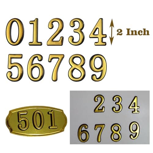 Mailbox Numbers for Outside, MONNCHA House Numbers for Mailbox 3D Self Adhesive Mailbox Numbers 2 Inch Door Address Numbers Stickers for Mailbox, Apartment, House, Trash Bins - Thumbnail 4