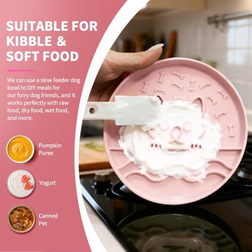 Zonopy Slow Feeder Dog Bowl with Non-Slip Base, Silicone Puzzle Dog Food Bowl with Unique Design, Slow Feeding Bowl for All Types of Dogs Cats, Interactive Slow Eating, Anti-Choking - Thumbnail 6