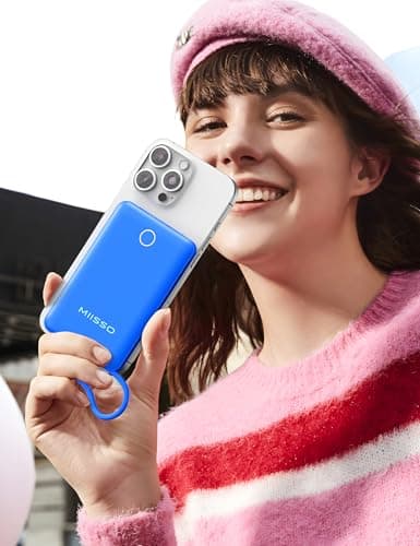 miisso 10000mAh Compatible with iPhone 15/16/17 and Android, Slim Portable Charger with Built in Cable, Power Bank Travel Charger External Battery Pack for Phone, 3 Output USB Type C Cord, Deep Blue - Thumbnail 6