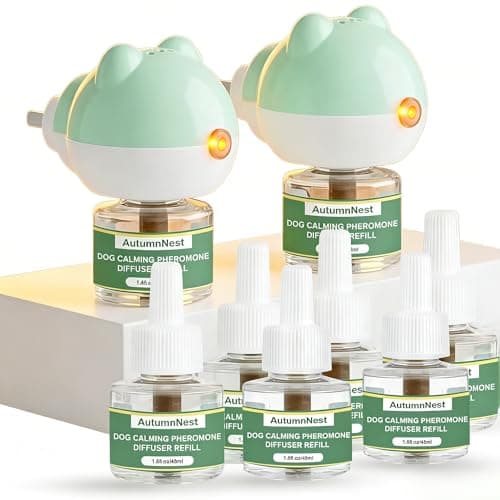 Calming Diffuser for Dog, Pheromone Plug-in Set (2 Diffusers & 6 Refill 48ml) for Dog Anxiety Relief, Reduces Barking, Aggression, Destructive Behavior, Fireworks Fear, 180-Day Dogs Calming Diffuser - Image 1