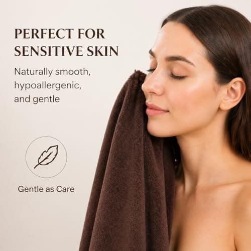 SEISSO 4 Pack Extra Large Bath Towels 63"x35", Bath Sheets for Sensitive Skin 70% Polyester 30% Viscose Fiber from Bamboo, Super Soft, Highly Absorbent & Quick Dry, Oversized Shower Towels - Thumbnail 3