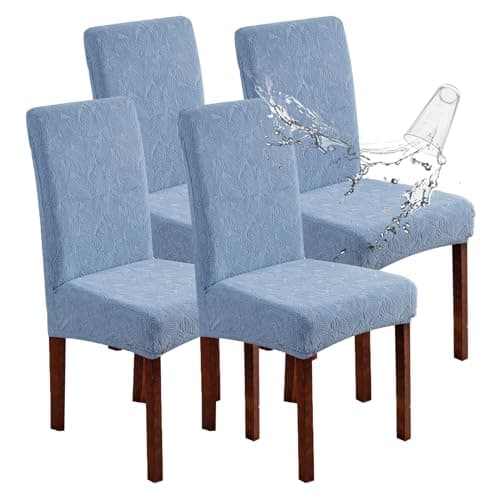 YUEANG Waterproof Dining Chair Covers, Chair Covers for Dining Room Stretch Parsons Chair Slipcover, for Dining Room Kitchen Chair Protector Cover, Removable, Washable - Image 1
