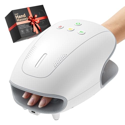 Estefanlo Hand Massager with Heat and Compression, Cordless Hand Massager for Arthritis Pain Relief, 3 Modes Air Compression Finger Massage Device, 2 Heat Levels, Washable Silicone Liner - Image 1