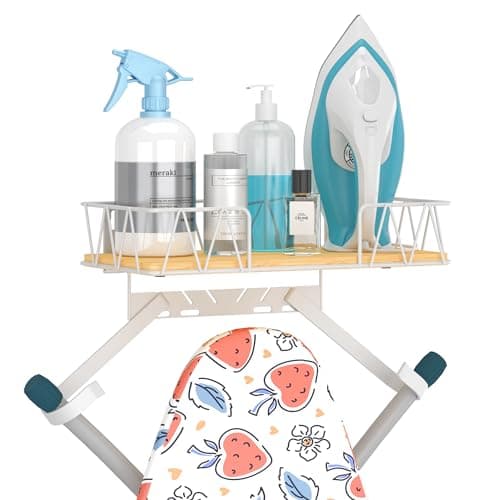 Ironing Board Hanger with Removable Hooks, Ironing Board Holder Wall Mounted for T/Y Leg, Space Saving Iron Holder for Laundry Room Storage and Organization - Image 1
