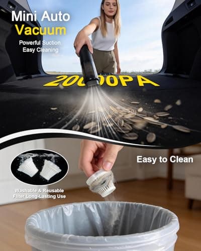 2-in-1 Compressed Air Duster–130000 RPM Brushless Electric BLOWER & VACUUM with 16KPA Suction, 3-Speed Adjustable Mini Blower, Fast Charging Type-C, Handheld Car Vacuum Cleaner for Computer Keyboard - Thumbnail 3